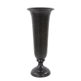 Hammered Em Dash Tall Flared Trumpet Vase- Medium