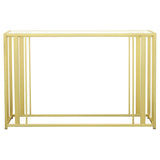 Adri Glass Top Entryway Sofa Console Table Matte Brass