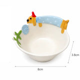 Cute Cat Dog Ceramic Dipping Bowl Mini Dish