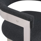 Romeo Dining Chairs Set of 2 - Elegant Upholstered Design with Brushed Chrome Frame for Modern Style