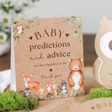 Woodland Baby Shower Advice Card Set