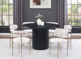 Belinda Dining Table - Stylish Round Solid Wood Design with Fluted Base for Contemporary Spaces