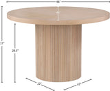 Belinda Dining Table - Stylish Round Solid Wood Design with Fluted Base for Contemporary Spaces