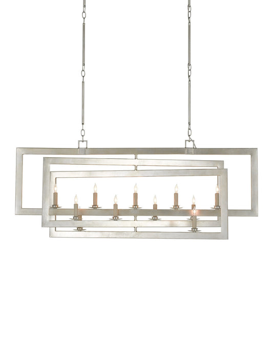 Middleton Rectangular Silver Chandelier