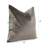 20 x 20 Pillow Bella Pewter - Down Alternative Insert