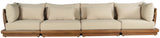 Mirella - 4 Piece Water Resistant Fabric Outdoor Patio Modular Sectional