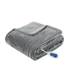 Heated 60x70" Plush Electric Throw Blanket, Grey