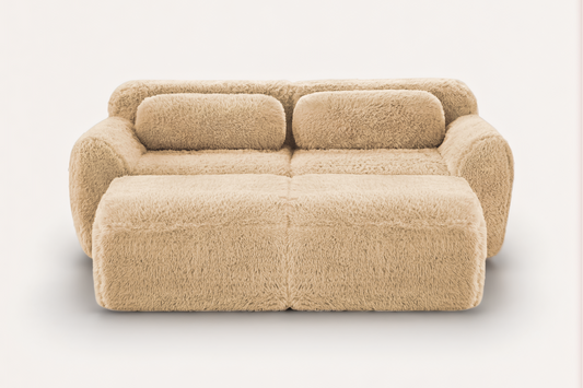 MELLOW 80" Loveseat with 2 Ottomans