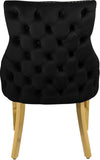 Tuft Luxurious Contemporary Dining Chair Set - Stunning Design with Gold Accents for Your Home