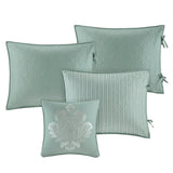 6 Piece Reversible Cottage Daybed Cover Set, Seafoam