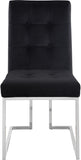 Alexis Contemporary Dining Chair Set - Plush Upholstered Seating with Chrome Base for Modern Homes
