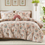 Mushroom Floral Garden Kid's Comforter Set, Blush