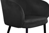 Louise Contemporary Dining Chair - Luxurious Upholstered Seat with Stylish Metal Legs and Gold Tips