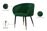 Louise Contemporary Dining Chair - Luxurious Upholstered Seat with Stylish Metal Legs and Gold Tips