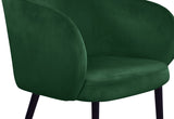 Louise Contemporary Dining Chair - Luxurious Upholstered Seat with Stylish Metal Legs and Gold Tips