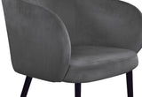 Louise Contemporary Dining Chair - Luxurious Upholstered Seat with Stylish Metal Legs and Gold Tips