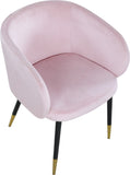 Louise Contemporary Dining Chair - Luxurious Upholstered Seat with Stylish Metal Legs and Gold Tips