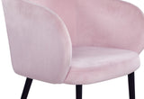 Louise Contemporary Dining Chair - Luxurious Upholstered Seat with Stylish Metal Legs and Gold Tips