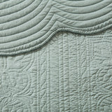 Farmhouse Scalloped Edge 3-Piece Coverlet Quilt Set