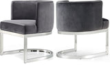 Gianna Velvet Dining Chair - Contemporary Retro Design with Plush Comfort and Stunning Gold Base