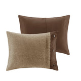 Lodge Cabin Microsuede 7-Piece Comforter Set, Brown