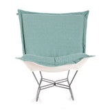 Scroll Puff Rocker Sterling Breeze Titanium Frame