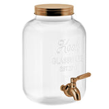 Kook 1 Gallon Glass Drink Dispenser with Spigot