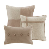 Lodge Cabin Microsuede 7-Piece Comforter Set, Taupe