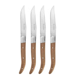 Au Nain Laguiole Set of 4 Steak Knives with Ash Wood Handles