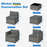 Wholesale 5-Piece Patio Furniture Set, All Weather Wicker Patio