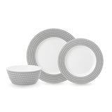 Ornament Black 12pc Dinnerware Set