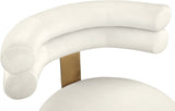 Fitzroy Velvet Dining Chair Set - Luxurious Contemporary Design with Gold-Capped Legs for Elegance