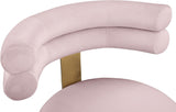 Fitzroy Velvet Dining Chair Set - Luxurious Contemporary Design with Gold-Capped Legs for Elegance