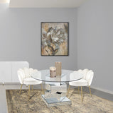 Claire Velvet Dining Chair Set - Luxurious Plush Upholstery with Brushed Gold Legs for Elegance