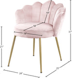 Claire Velvet Dining Chair Set - Luxurious Plush Upholstery with Brushed Gold Legs for Elegance