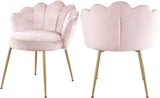 Claire Velvet Dining Chair Set - Luxurious Plush Upholstery with Brushed Gold Legs for Elegance