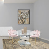 Claire Velvet Dining Chair Set - Luxurious Plush Upholstery with Brushed Gold Legs for Elegance
