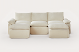DERVAL 111" 3-Seater Sofa with 2 Ottomans