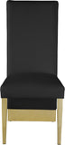 Porsha Contemporary Dining Chair Set of 2 - Luxurious Design with Gold Legs and Tufted Elegance