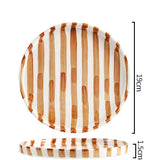 European Striped Ceramic Cup & Saucer Set