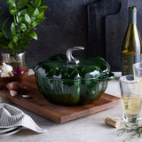 STAUB Cast Iron 3.5-qt Pumpkin Cocotte with Stainless Steel Knob
