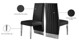 Porsha Contemporary Dining Chair Set of 2 - Luxurious Design with Gold Legs and Tufted Elegance