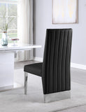 Porsha Contemporary Dining Chair Set of 2 - Luxurious Design with Gold Legs and Tufted Elegance