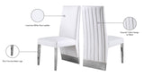 Porsha Contemporary Dining Chair Set of 2 - Luxurious Design with Gold Legs and Tufted Elegance