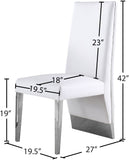 Porsha Contemporary Dining Chair Set of 2 - Luxurious Design with Gold Legs and Tufted Elegance