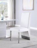 Porsha Contemporary Dining Chair Set of 2 - Luxurious Design with Gold Legs and Tufted Elegance