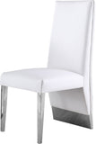 Porsha Contemporary Dining Chair Set of 2 - Luxurious Design with Gold Legs and Tufted Elegance