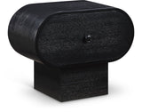 Harlow Art Deco Night Stand with Rich Finish, Solid Wood, and Unique Grain Design for Elegant Spaces
