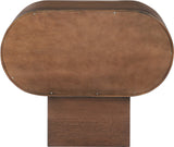 Harlow Art Deco Night Stand with Rich Finish, Solid Wood, and Unique Grain Design for Elegant Spaces