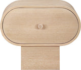 Harlow Art Deco Night Stand with Rich Finish, Solid Wood, and Unique Grain Design for Elegant Spaces